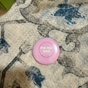 Pink Phi Mu Dad Button